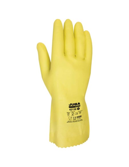 GUANTE LATEX FLOCADO AMARILLO NOVA 38" T.8 "