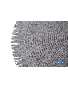 BAJOPLATO REDONDO FLECOS DE COLOR GRIS MEDIDA 38 CM 2