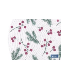 BAJOPLATO REDONDO ESTAMPADO HOJAS MEDIDA 38 CM 2