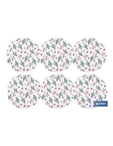 BAJOPLATO REDONDO ESTAMPADO HOJAS MEDIDA 38 CM