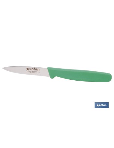 PACK DE 3 CUCHILLOS PUNTILLA COLOR ROJO VERDE AZUL