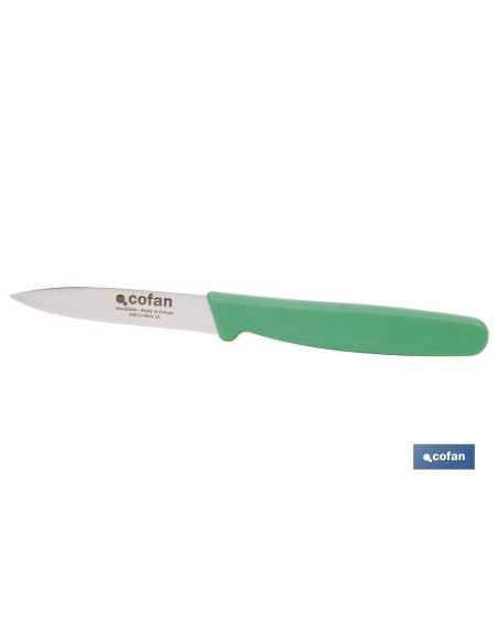 PACK DE 3 CUCHILLOS PUNTILLA COLOR ROJO VERDE AZUL