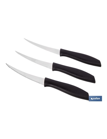 PACK DE 3 CUCHILLOS PARA FRUTA Y VERDURA 21 CM