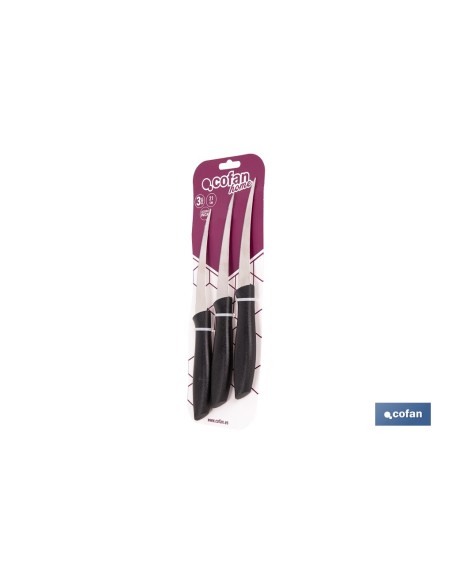 PACK DE 3 CUCHILLOS PARA FRUTA Y VERDURA 21 CM