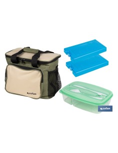 PACK DE BOLSA NEVERA ,2 ACUMULADORES DE FRIO Y FIAMBRERA
