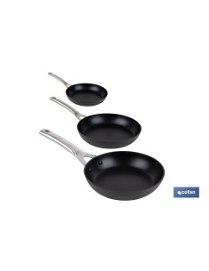 PACK DE 3 SARTENES FULL INDUCCIÓN ALUMINIO FORJADO 20 24 28 CM