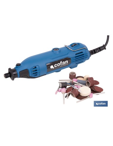 MULTIHERRAMIENTA ROTATIVA 135 W 8000-33000 RPM CON ACCESORIOS