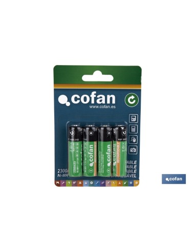 BLISTER 4 PILAS RECARGABLES AA 2300mAh