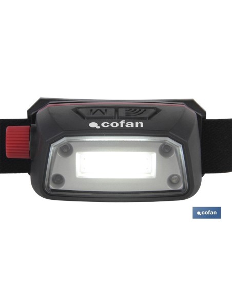 LINTERNA COB LED DE CABEZA 5 W 6500 K USB