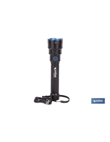 LINTERNA HIGH POWER LED 10000 LM 6 FUNCIONES Ø 60 X 250 MM