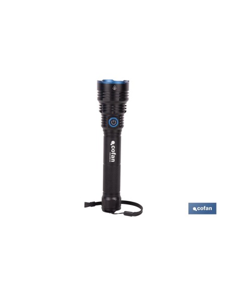 LINTERNA HIGH POWER LED 10000 LM 6 FUNCIONES Ø 60 X 250 MM