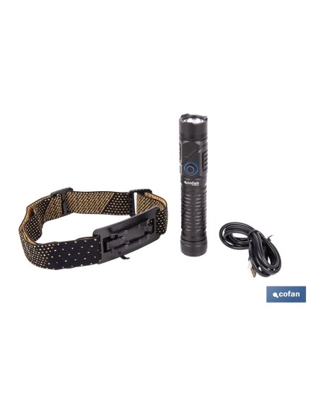 LINTERNA HIGH POWER LED 1200 LM PLEGABLE CON 5 FUNCIONES Ø25 X 132 MM
