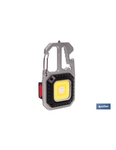 LLAVERO LINTERNA MULTIFUNCIONAL COB 400 LM CON 7 FUNCIONES