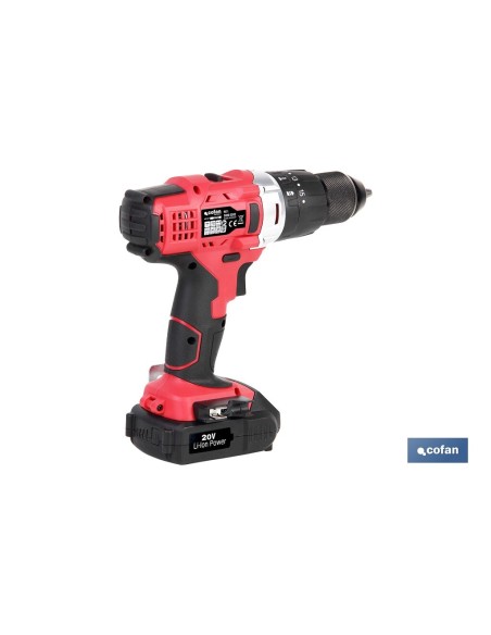 TALADRO PERCUTOR A BATERÍA Li-ion 20 V 1300 RPM 35 Nm