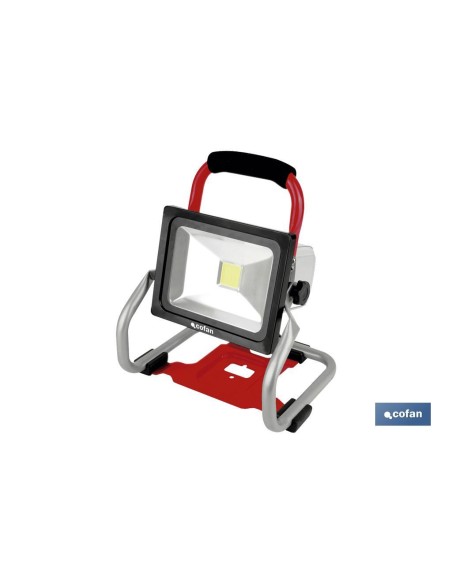FOCO LED PORTÁTIL A BATERIA Li-ion 18V 20W