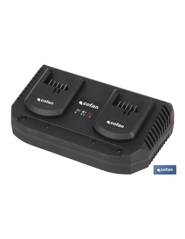 CARGADOR BATERIAS DOBLE CARGA RAPIDA 2x3,5A - 18V