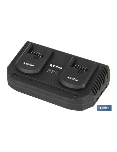 CARGADOR BATERIAS DOBLE CARGA RAPIDA 2x3,5A - 18V