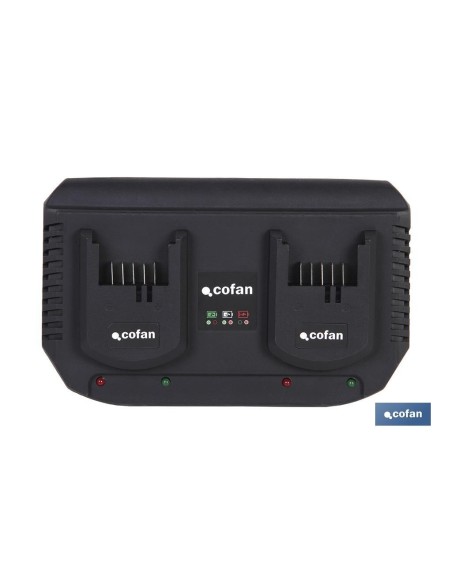 CARGADOR BATERIAS DOBLE CARGA RAPIDA 2x3,5A - 18V