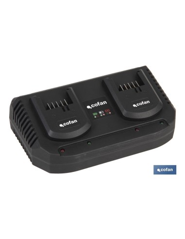 CARGADOR BATERIAS DOBLE CARGA RAPIDA 2x3,5A - 18V