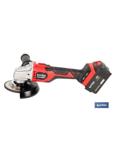 AMOLADORA A BATERÍA Li-ion 20 V 10.000 RPM - 115/125 MM