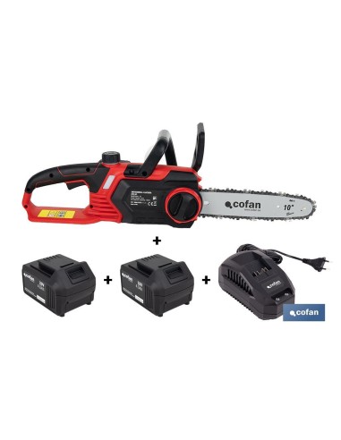 CONJUNTO MOTOSIERRA A BATERÍA 20 V + BATERÍA ADICIONAL 20 V 4.0 Ah