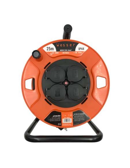 ENROLLACABLE WESSER 4 TAPAS IP44 3X1,5MMí H05VV 25M (D) ASEIN