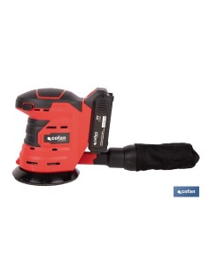 LIJADORA ORBITAL A BATERÍA Li-ion 20 V 125 MM 10000 RPM 2