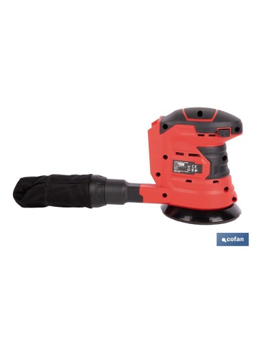 LIJADORA ORBITAL A BATERÍA Li-ion 20 V 125 MM 10000 RPM SIN CARGADOR NI BATERÍA