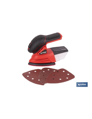 LIJADORA MOUSE A BATERÍA Li-ion 20 V 11000 RPM SIN CARGADOR NI BATERÍA