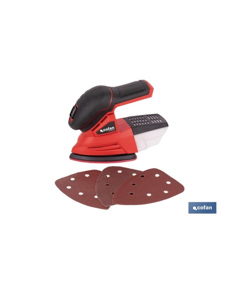 LIJADORA MOUSE A BATERÍA Li-ion 20 V 11000 RPM SIN CARGADOR NI BATERÍA