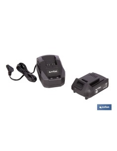 PACK CARGADOR 20 V 2.4 A Y BATERÍA Li-ion 20 V 2.0Ah