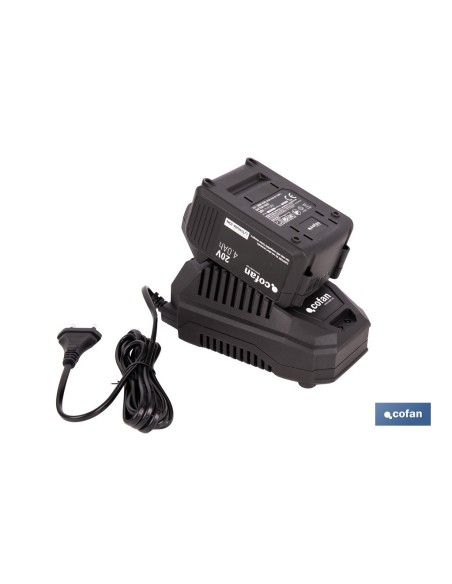 PACK CARGADOR 20 V 4.5 A Y BATERÍA Li-ion 20 V 4.0Ah