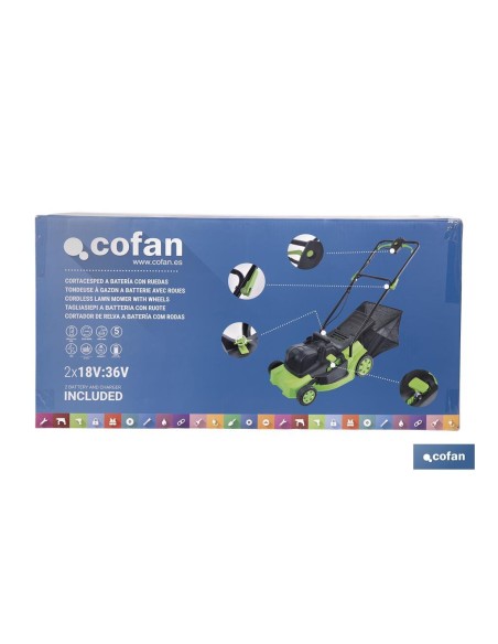 CORTACESPED ELÉCTRICO CON RUEDAS REACONDICIONADO 36V 3200 RPM 5 POSICIONES DE CORTE