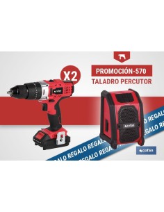 PACK DE TALADRO PERCUTOR (2 UDS.) Y ALTAVOZ BLUETOOTH