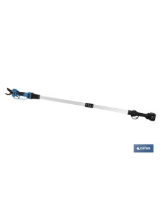 CONJUNTO TIJERAS DE PODAR A BATERÍA + PÉRTIGA EXTENSIBLE 130 CM