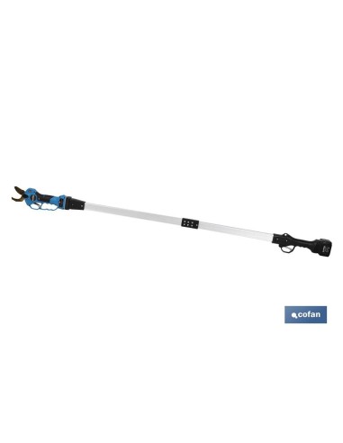 CONJUNTO TIJERAS DE PODAR A BATERÍA + PÉRTIGA EXTENSIBLE 130 CM