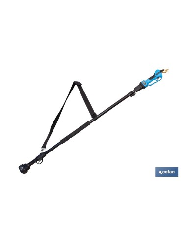 CONJUNTO TIJERAS DE PODAR A BATERÍA + PÉRTIGA EXTENSIBLE 140 - 207 CM
