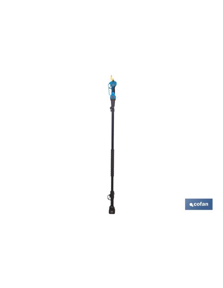 CONJUNTO TIJERAS DE PODAR A BATERÍA + PÉRTIGA EXTENSIBLE 140 - 207 CM