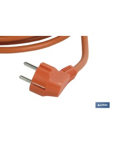 PROLONGADOR BIPOLAR CON T/T LATERAL 16A250V CABLE 10M NARANJA 2