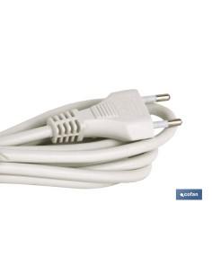 PROLONGADOR BIPOLAR 10A250V ESPIGAø4 CABLE 3M BLANCO 2