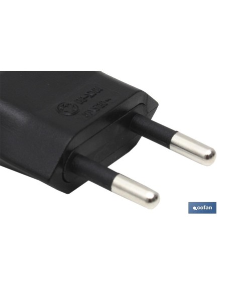 CLAVIJA BIPOLAR NEGRO (10A-250V)