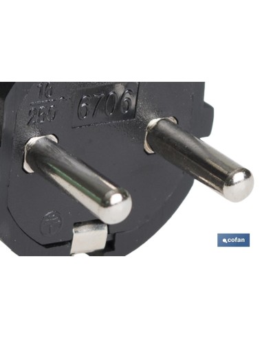 CLAVIJA BIPOLAR GOMA NEGRO (16A-250V)