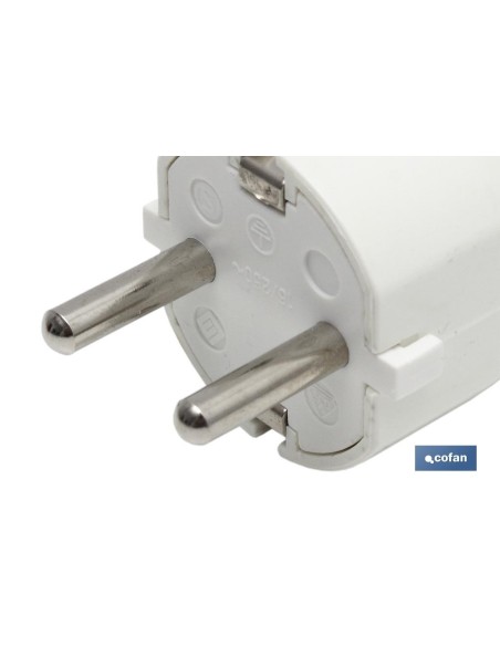 CLAVIJA BIPOLAR BLANCA (16A-250V)