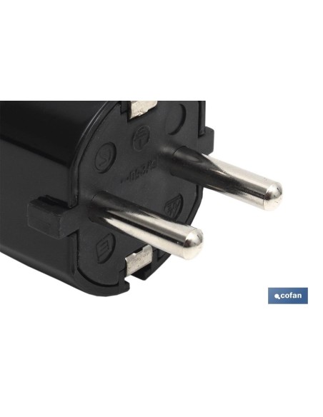 CLAVIJA BIPOLAR NEGRO (16A-250V)