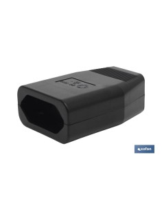 BASE ENCHUFE BIPOLAR AEREA NEGRA (10A-250V) 2