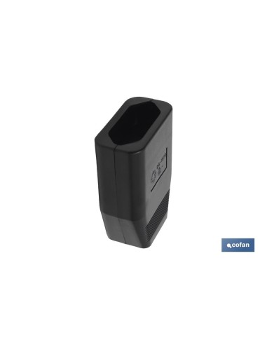 BASE ENCHUFE BIPOLAR AEREA NEGRA (10A-250V)