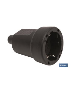 BASE ENCHUFE AEREA GOMA NEGRA (16A-250V)