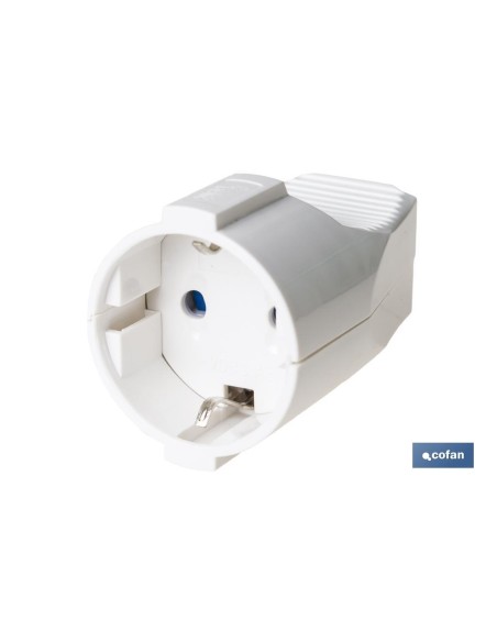 BASE ENCHUFE AEREA BLANCA (16A-250V)