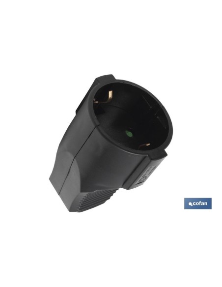 BASE ENCHUFE AEREA NEGRA (16A-250V)