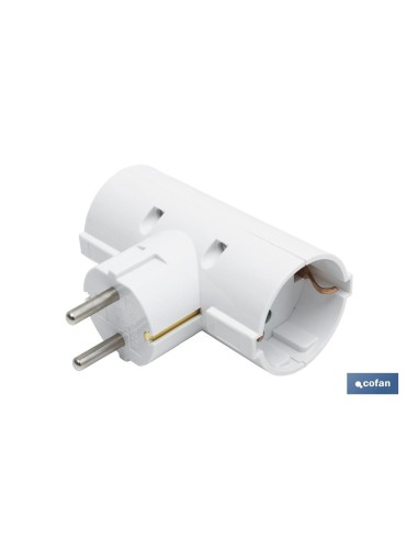 ADAPTADOR SCHUKO 2 VIAS (16A-250V)